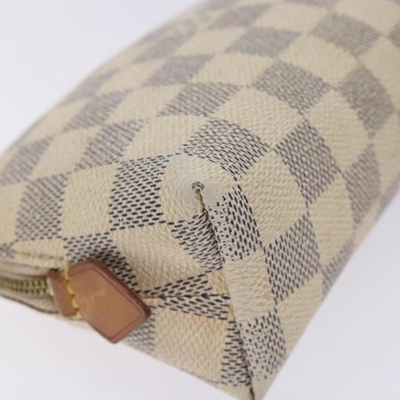 LOUIS VUITTON Damier Azur Pochette Cosmetic PM Pouch N60024 LV Auth 133169 - Picture 16 of 16